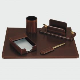 44-DSCA5 5 pcs synthetic leather desk set